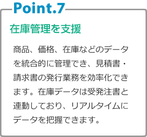 Point.7 在庫管理を支援