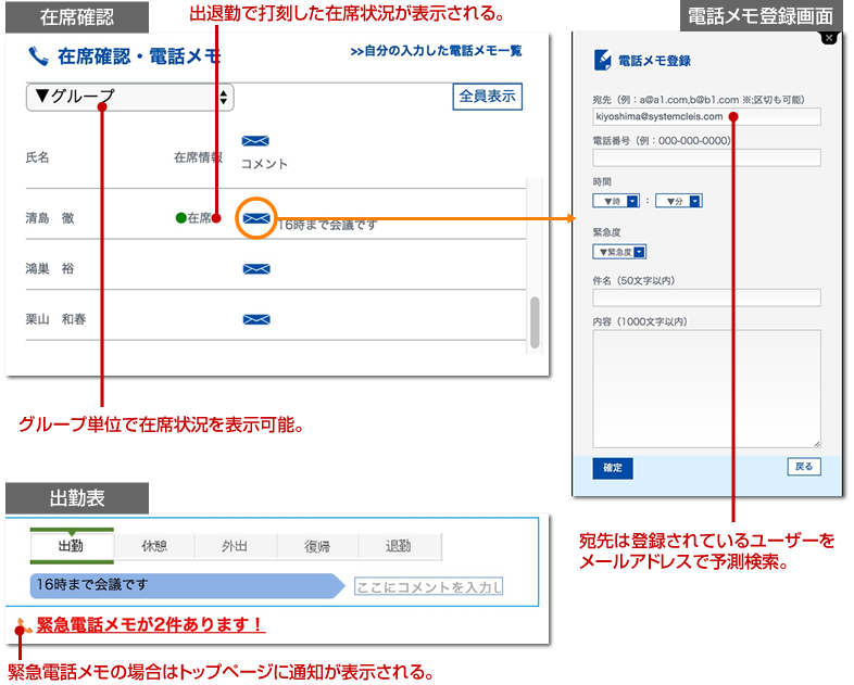 Google Workspace（旧G Suite）連携社内ポータル：電話メモ機能